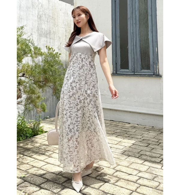 dazzlin「オパールフラワーコルセットワンピース」|ワンピース|