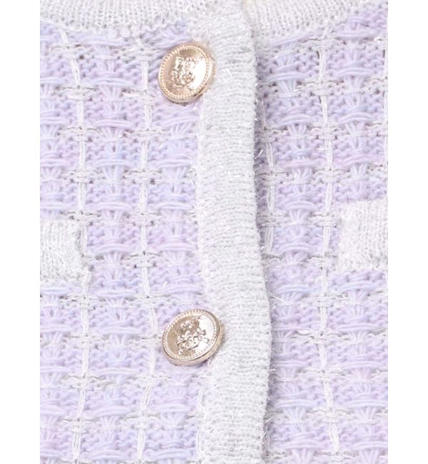 dazzlin「ツイードライクショートニットジャケット」|カーディガン|