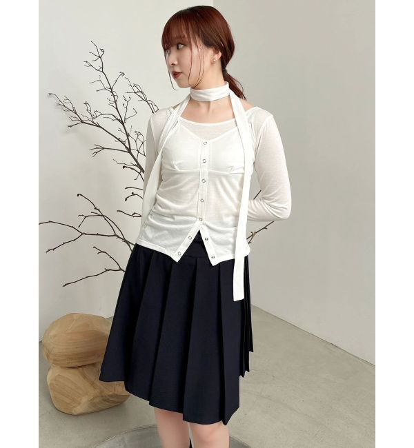 dazzlin「ミディアシメプリーツスカート」|スカート|