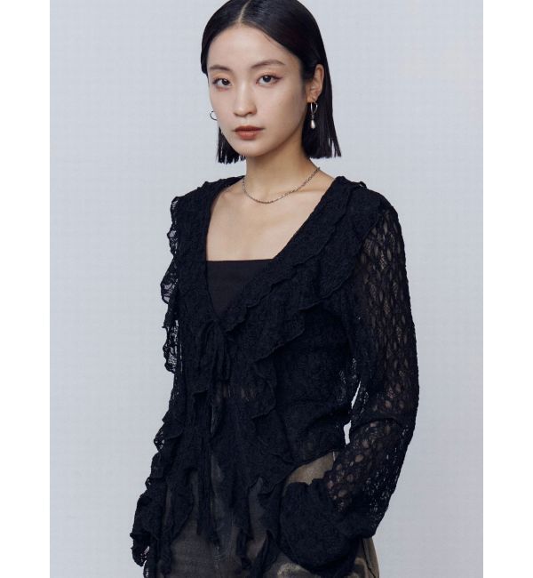 EMODA「ラッフルハングクロップドブラウス」|シャツ・ブラウス|