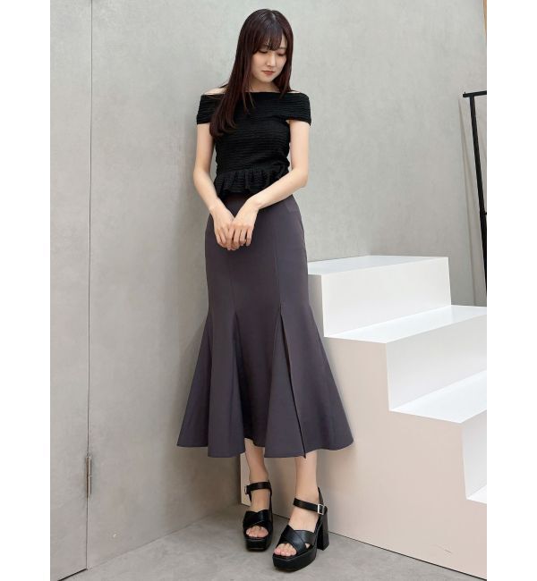 MERCURYDUO「カットソーシャーリングトップス」|Tシャツ・カットソー|