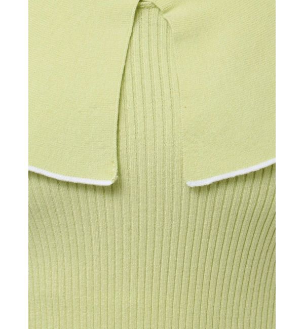 MERCURYDUO「オープンショルダーラッフルハーフスリーブニット」|ニット・セーター|