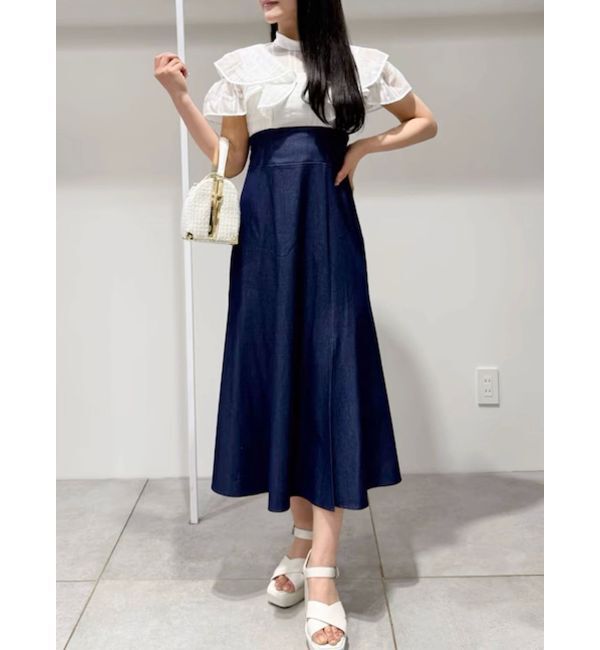 MERCURYDUO「シアーチェックラッフルドッキングワンピース」|ワンピース|