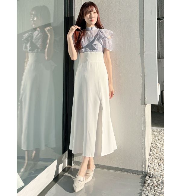 MERCURYDUO「シアーチェックラッフルドッキングワンピース」|ワンピース|