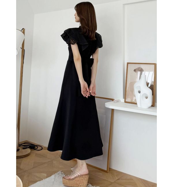 MERCURYDUO「シアーチェックラッフルドッキングワンピース」|ワンピース|