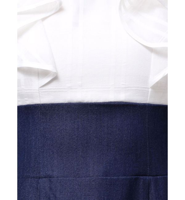 MERCURYDUO「シアーチェックラッフルドッキングワンピース」|ワンピース|