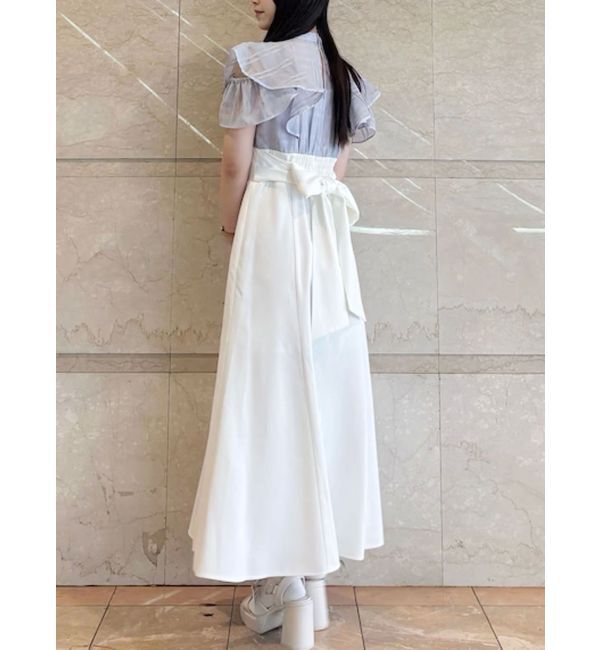 MERCURYDUO「シアーチェックラッフルドッキングワンピース」|ワンピース|