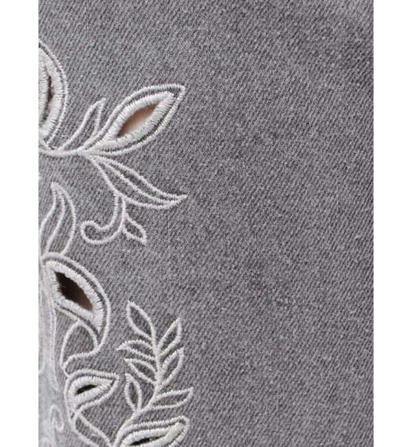 MERCURYDUO「カットワーク刺繍デニムストレートパンツ」|その他|