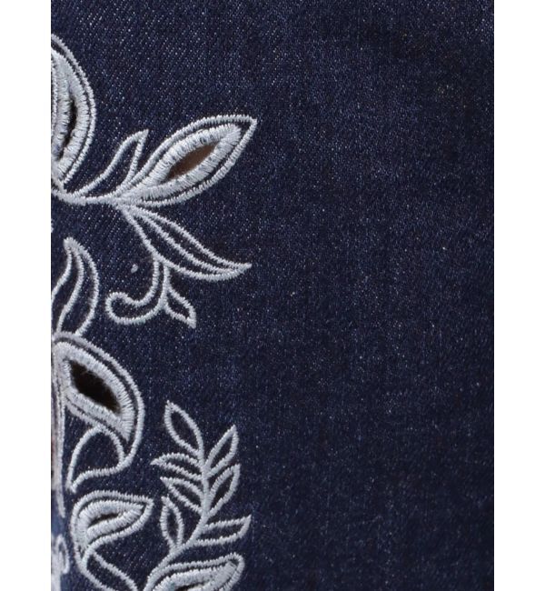 MERCURYDUO「カットワーク刺繍デニムストレートパンツ」|その他|