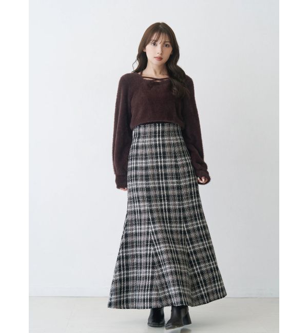 MERCURYDUO「オリジナルロービングチェックマーメイドスカート」|スカート|