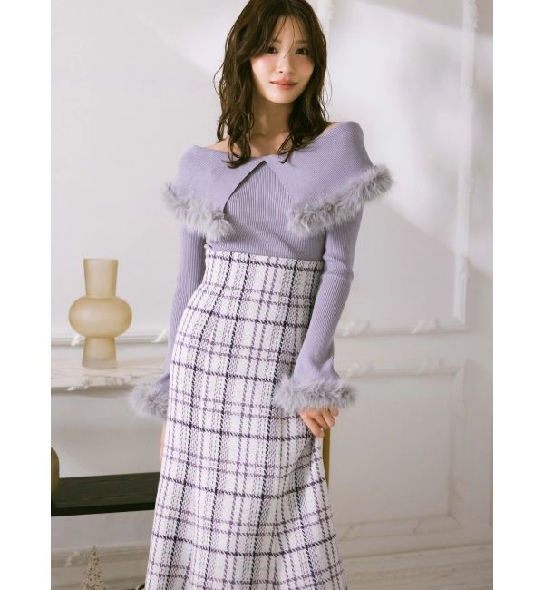 MERCURYDUO「オリジナルロービングチェックマーメイドスカート」|スカート|