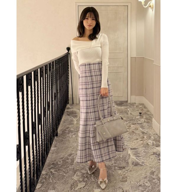MERCURYDUO「オリジナルロービングチェックマーメイドスカート」|スカート|