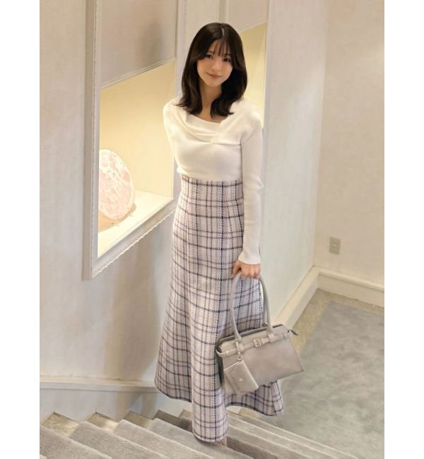 MERCURYDUO「オリジナルロービングチェックマーメイドスカート」|スカート|