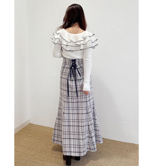 MERCURYDUO「オリジナルロービングチェックマーメイドスカート」|スカート|
