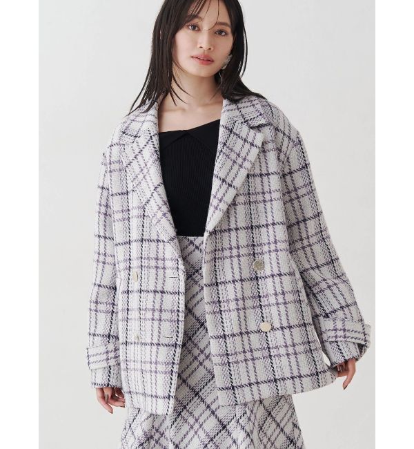 MERCURYDUO「【WEB限定カラーあり】フェイクファートリミングニット」|ニット・セーター|