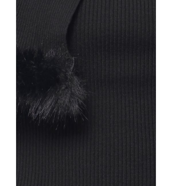 MERCURYDUO「【WEB限定カラーあり】フェイクファートリミングニット」|ニット・セーター|