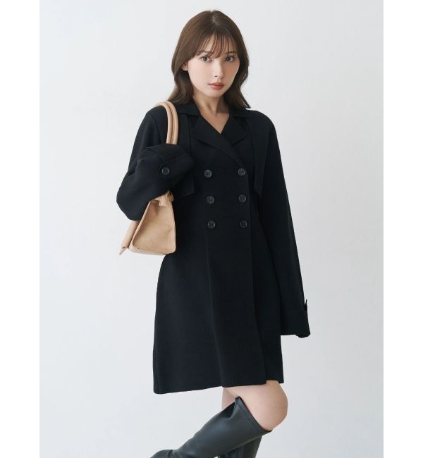 MERCURYDUO「ニットジャケットミニワンピース」|ワンピース|