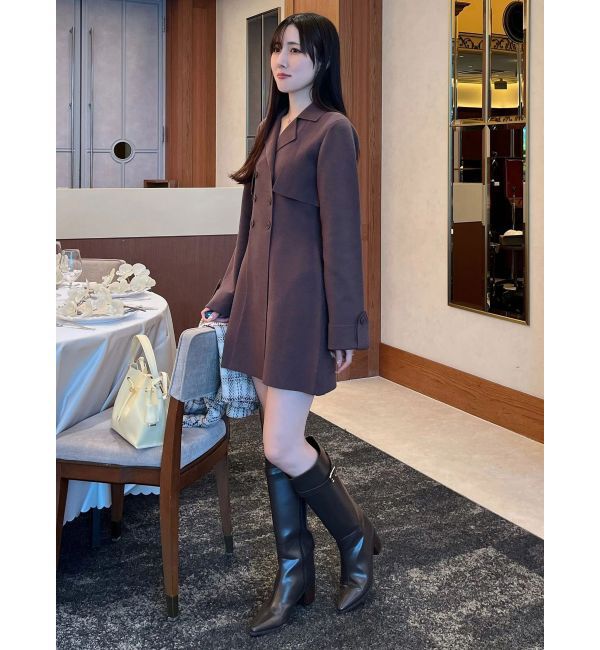 MERCURYDUO「ニットジャケットミニワンピース」|ワンピース|