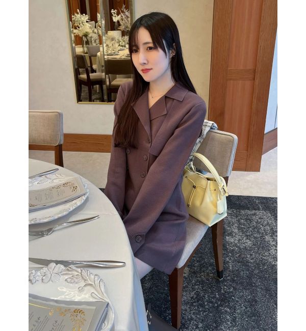 MERCURYDUO「ニットジャケットミニワンピース」|ワンピース|