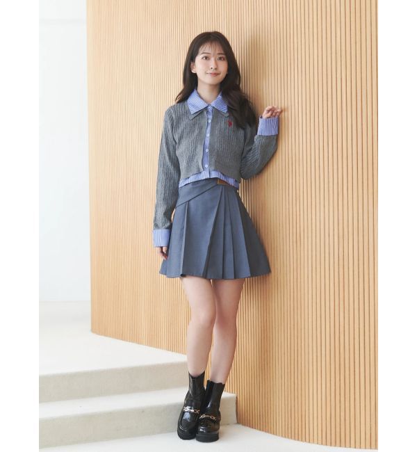 MERCURYDUO「U.S. POLO ASSN.別注アシメプリーツスカパン」|スカート|