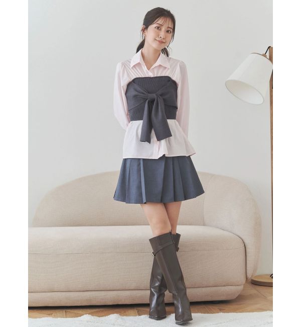 MERCURYDUO「U.S. POLO ASSN.別注アシメプリーツスカパン」|スカート|