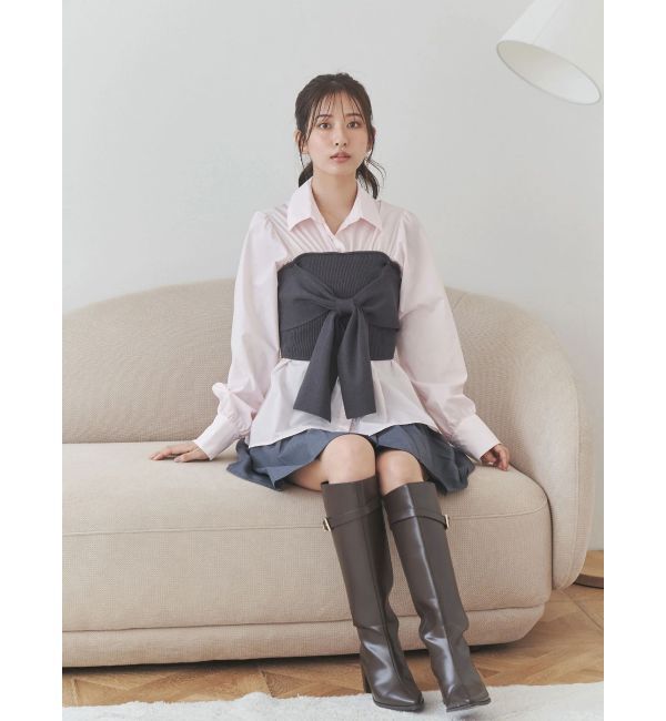 MERCURYDUO「U.S. POLO ASSN.別注アシメプリーツスカパン」|スカート|