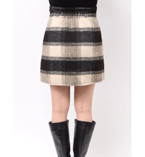 MERCURYDUO「シャギーチェックミニスカート」|スカート|