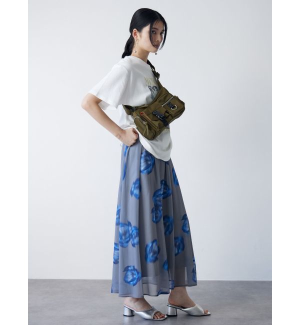 MURUA「ニュアンスフラワープリントスカート」|スカート|