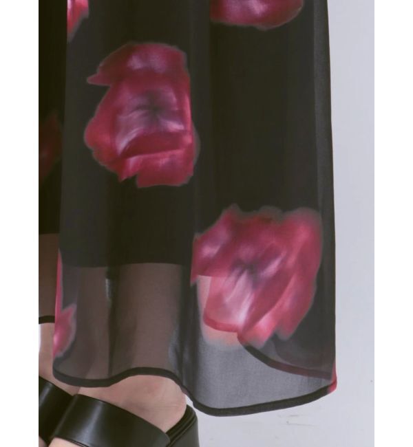 MURUA「ニュアンスフラワープリントスカート」|スカート|