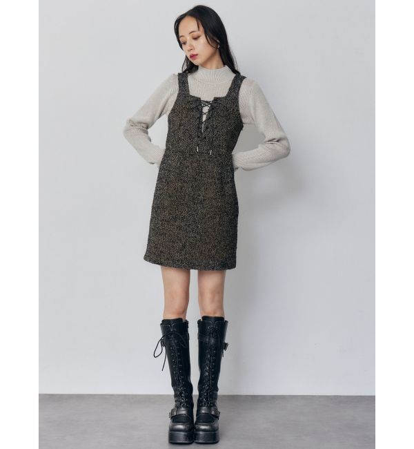 MURUA「フロントレースアップミニワンピース」|ワンピース|