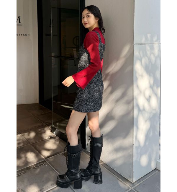 MURUA「フロントレースアップミニワンピース」|ワンピース|