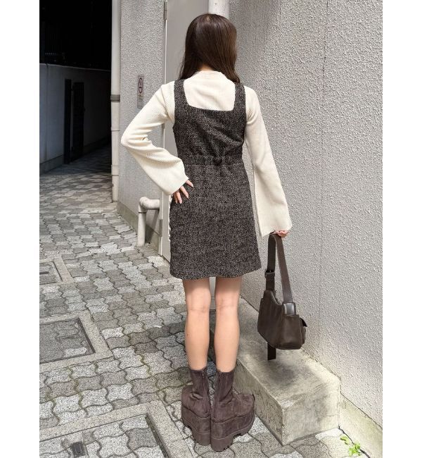 MURUA「フロントレースアップミニワンピース」|ワンピース|