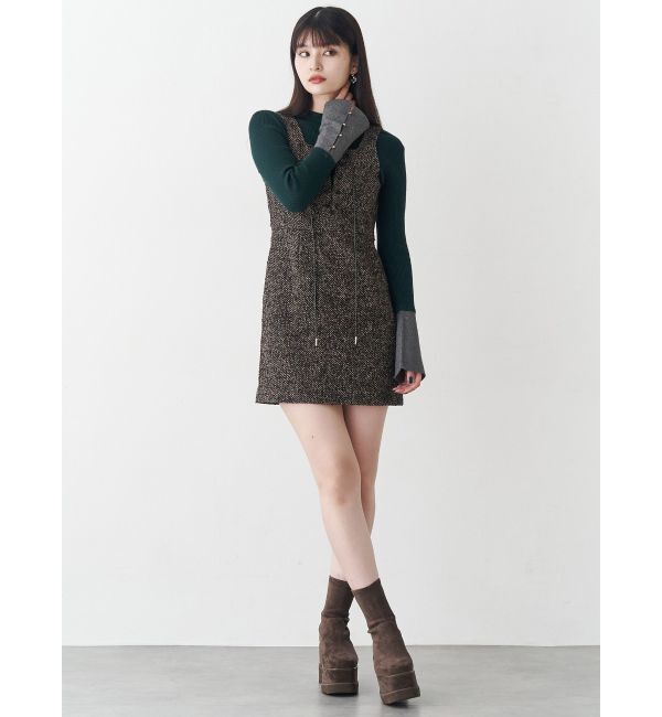 MURUA「フロントレースアップミニワンピース」|ワンピース|