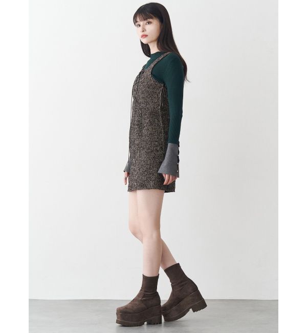 MURUA「フロントレースアップミニワンピース」|ワンピース|