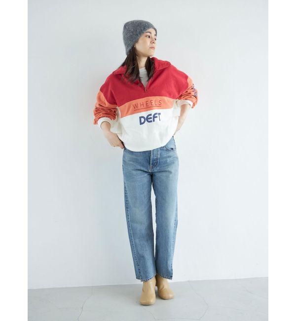 Ungrid「クロップドスリットストレートデニム」|デニム|