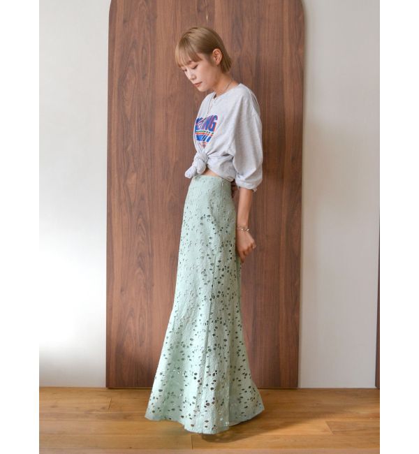 Ungrid「カットワークレーススカート」|スカート|