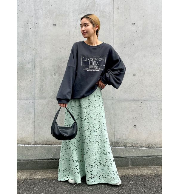 Ungrid「カットワークレーススカート」|スカート|