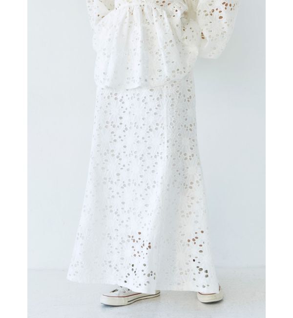 Ungrid「カットワークレーススカート」|スカート|
