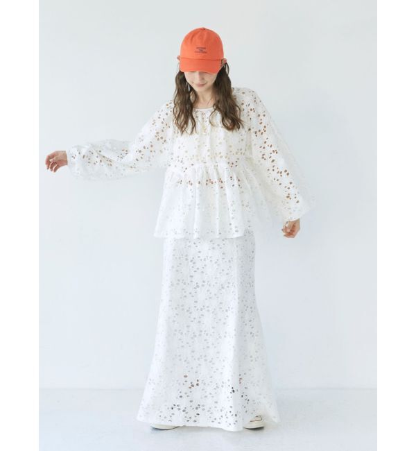 Ungrid「カットワークレーススカート」|スカート|