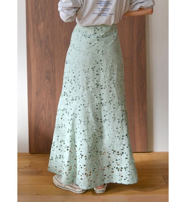 Ungrid「カットワークレーススカート」|スカート|