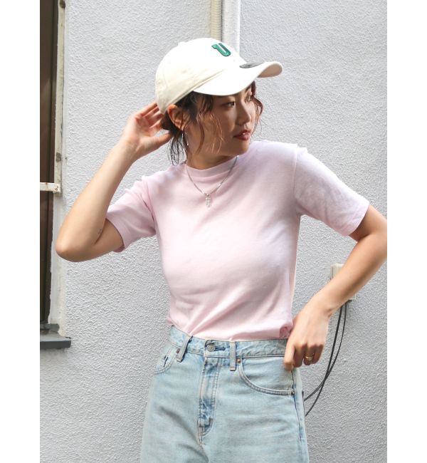 Ungrid「シアーテレコフィットTee」|Tシャツ・カットソー|ピンク