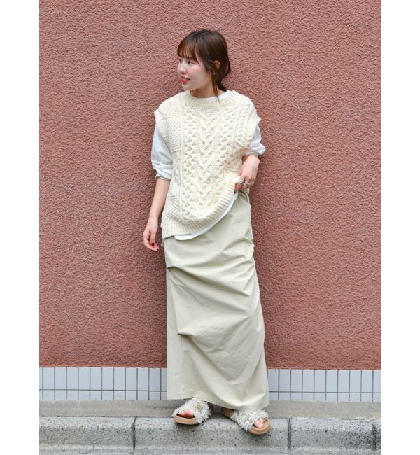 Ungrid「【WEB限定】パッチワークケーブルニットベスト」|ベスト・ジレ|