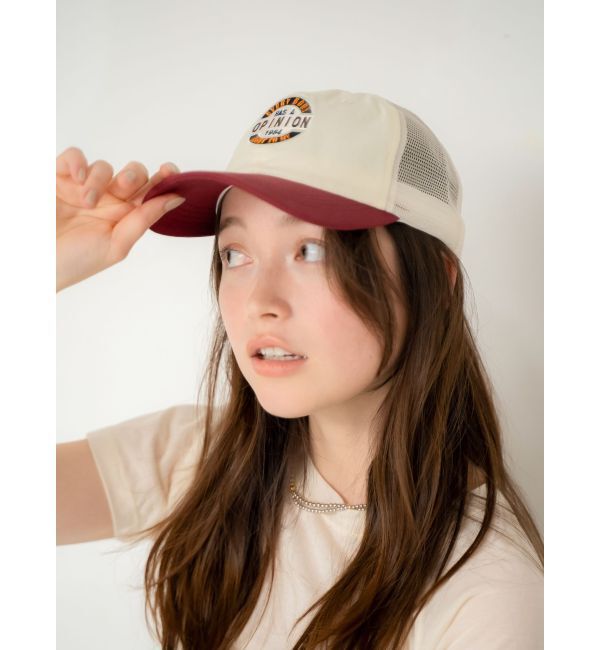 Ungrid「ワッペンデザインメッシュキャップ」|キャップ・キャスケット|オフホワイト