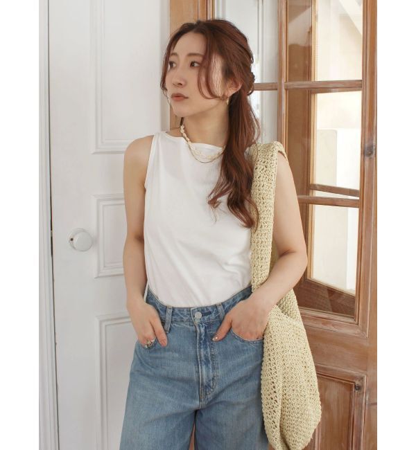 Ungrid「ショルダータックボックスシルエットタンクトップ」|タンクトップ|オフホワイト