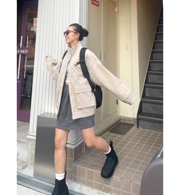 Ungrid「フェイクスウェードブルゾン」|ブルゾン・スタジャン|