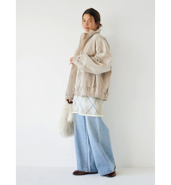 Ungrid「フェイクスウェードブルゾン」|ブルゾン・スタジャン|