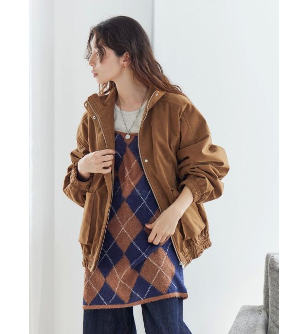 Ungrid「フェイクスウェードブルゾン」|ブルゾン・スタジャン|