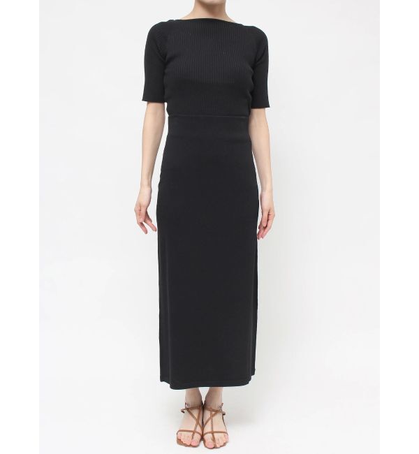 LAGUNAMOON「ハイツイストニットマキシスカート」|スカート|