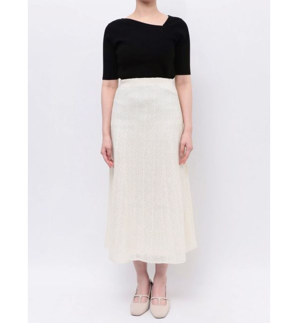 LAGUNAMOON「レースパターンニットスカート」|スカート|