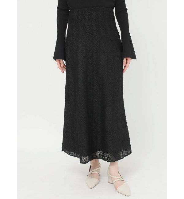 LAGUNAMOON「レースパターンニットスカート」|スカート|